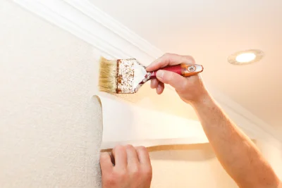 Pose de papier peint à Férolles — revêtements muraux et toiles de verre